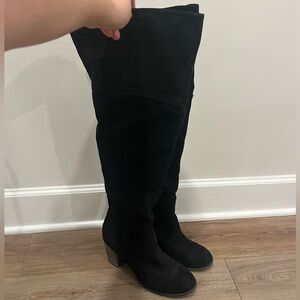 Crown Vintage Over-The-Knee Black Boots